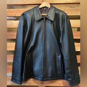 Alfani Black Leather Jacket
